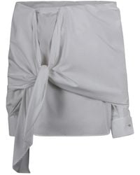Max Mara - Overhemden ,Wit ,Katoen Katoenen Blouse Met Stola - Lyst
