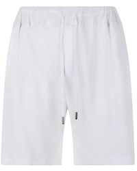Fedeli - Korte Broeken ,Wit ,Katoen Lichtgewicht Witte Shorts Voor Atleten - Lyst