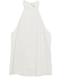 Alysi - Tops ,Wit ,Polyester Dainetto Halter Top - Lyst