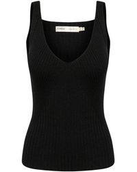 Inwear - Schwarzes v-ausschnitt top bluse lieiw - Lyst