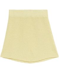 Rodebjer - Rokken ,Geel ,Katoen Cotton-Knit Mini Skirt - Lyst