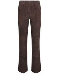 Via Masini 80 - Braune schlaghose mit hoher taille - Lyst