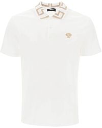 Versace - Polo shirt con colletto greca - Lyst