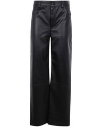 Loulou de Saison - Figari Wide-Leg Leren Broek - Lyst