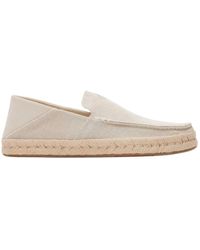 TOMS - Alonso rope loafers in creme - Lyst