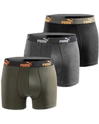PUMA - Ondergoed ,Veelkleurig ,Katoen Ondergoed Slips Boxers - Lyst