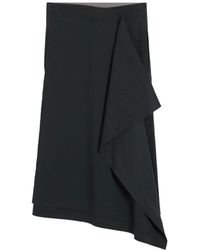 Ami Paris - Rokken ,Zwart ,Wol Midi Rok - Lyst