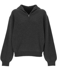 Balenciaga - Truien & Vesten ,Zwart ,Wol Back-To-Front High Neck Sweater - Lyst