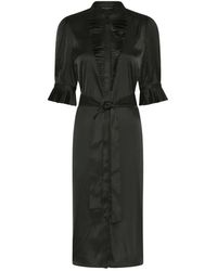 Bruuns Bazaar - Kleedjes ,Zwart ,Satijn Chantus Bbwickaya Midi Jurk - Lyst