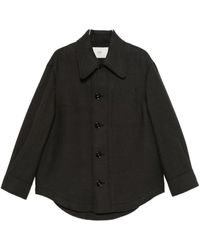 Ami Paris - Jassen ,Grijs ,Wol Wool Shirt Jacket - Lyst