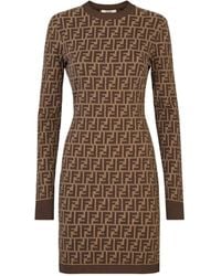 Fendi - Cotton ff Kleid - Lyst