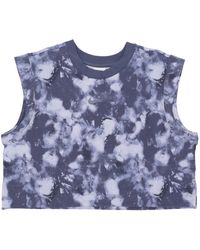 Nike - Fitness ,Paars ,Katoen Wave Dye Crop Tank Top - Lyst