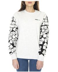 Vans - Hoodies & Sweatvesten ,Wit ,Katoen Crewneck Sweatshirt - Lyst