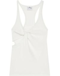 Courreges - Bianco Ärmelloses Top - Lyst