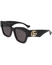 Gucci - Sonnenbrille Gg1422 S 001 Schwarz/Dunkelgrau Unisex - Lyst