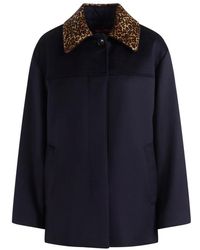 Max Mara - Jassen ,Blauw ,Single-Breasted Coat - Lyst