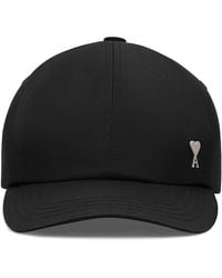 Ami Paris - Accessoires ,Zwart ,Katoen Ami De Coeur Stud Cap - Lyst