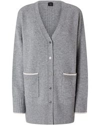 Pinko - Truien & Vesten ,Grijs ,Wol Tasmania Cardigan - Lyst