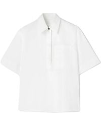 Jil Sander - Camisetas y polos de algodón blanco - Lyst