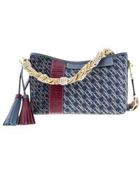 Carolina Herrera - Patchwork crossbody tasche mit ledestreifen - Lyst