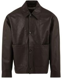 Amaranto - Jassen ,Bruin ,Leer Leather Jacket - Lyst