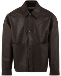 Amaranto - Jassen ,Bruin ,Leer Leather Jacket - Lyst