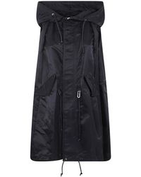 Sacai - Jassen ,Zwart ,Nylon Nylon Twill Hoodie Vest - Lyst