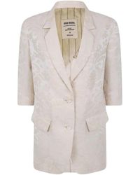 Uma Wang - Damask-Patroon Linnen Jas - Lyst