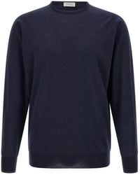 John Smedley - Truien & Vesten ,Blauw ,Wol Marcus Crew Neck - Lyst
