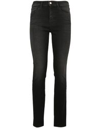 Emporio Armani - Jeans estilo contemporáneo cintura alta skinny - Lyst
