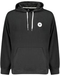 Converse - Hoodies & Sweatvesten ,Zwart ,Katoen Hoodie Met Lange Mouwen - Lyst