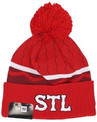 KTZ - Accessoires ,Rood ,Polyester Mlb City Connect Gebreide Muts Pom Pom - Lyst