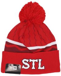 KTZ - Accessoires ,Rood ,Polyester Mlb City Connect Gebreide Muts Pom Pom - Lyst