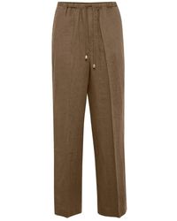 Part Two - Pantalones de lino con cintura elástica canteen - Lyst