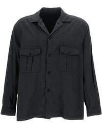 Kaptain Sunshine - Overhemden ,Zwart ,Silk Shirt - Lyst