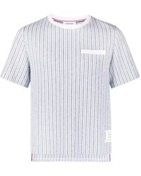 Thom Browne - Lässiges baumwoll-t-shirt - Lyst