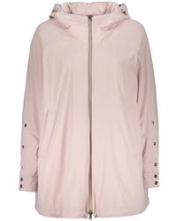 Herno - Jassen ,Roze ,Polyester Travel Resort A-Shape Jacket - Lyst