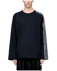 adidas - Y-3 Raw Edge 3 Stripes Lange Mouwen T-Shirt - Lyst