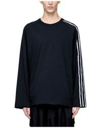 adidas - Y-3 Raw Edge 3 Stripes Lange Mouwen T-Shirt - Lyst