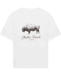 1989 STUDIO - Witte T-Shirt Korte Mouw Ronde Hals - Lyst
