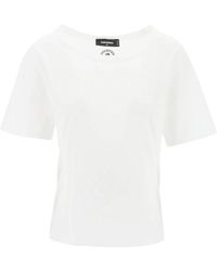 DSquared² - Tops ,Wit ,Katoen T-Shirt Sweatshirt - Lyst