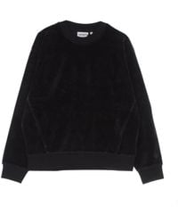 Carhartt - Hoodies & Sweatvesten ,Zwart ,Katoen Zwart Sweatshirt Met Lange Mouwen En Geribbelde Manchetten - Lyst