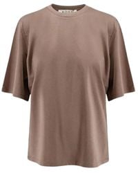 Rohe - Tops ,Bruin ,Katoen Oversized Katoen Zijde T-Shirt - Lyst