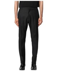 DSquared² - Broeken ,Zwart ,Wol Luxe Wol Zijde Zwarte Broek - Lyst