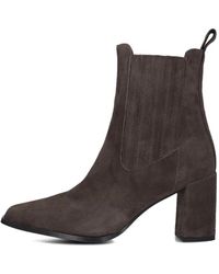 Notre-v - Braune Wildleder Stiefeletten Stilvolles Modell - Lyst