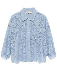 Michael Kors - Cropped Lace Blouse - Lyst