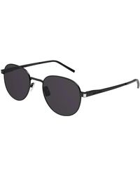 Saint Laurent - Sl 555 sonnenbrille, schwarz/grau - Lyst
