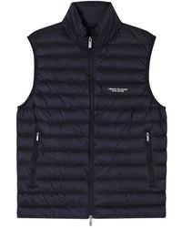 ARMANI EXCHANGE - Jassen ,Zwart ,Mouwloze Donsjas Met Volledige Ritssluiting - Lyst