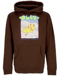 Obey - Hoodies & Sweatvesten ,Bruin ,Katoen Daydream Hoodie Basic Fleece Bruin - Lyst