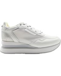 Apepazza - Weiße silberne mid-high sneakers - Lyst